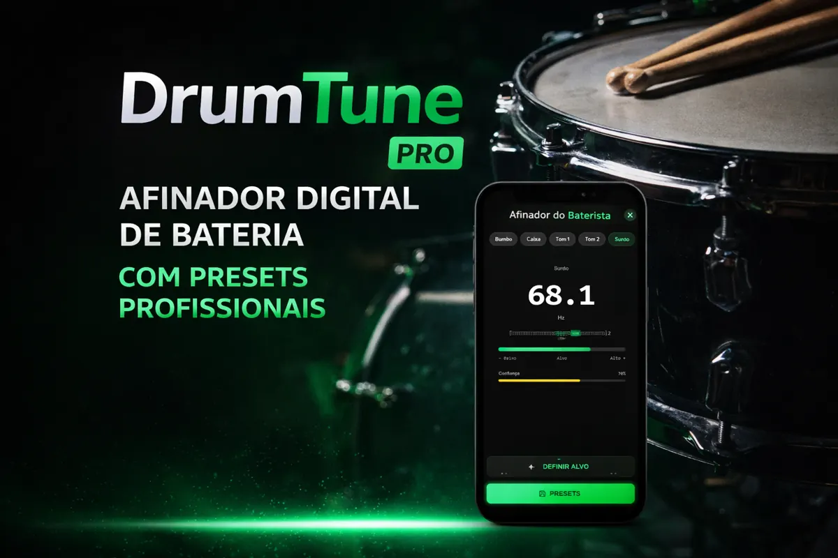 DrumTune PRO - Afinador digital de batería con presets profesionales